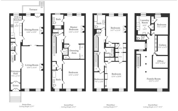 FLOORPLAN Brooklyn Heights Brownstone Townhouse